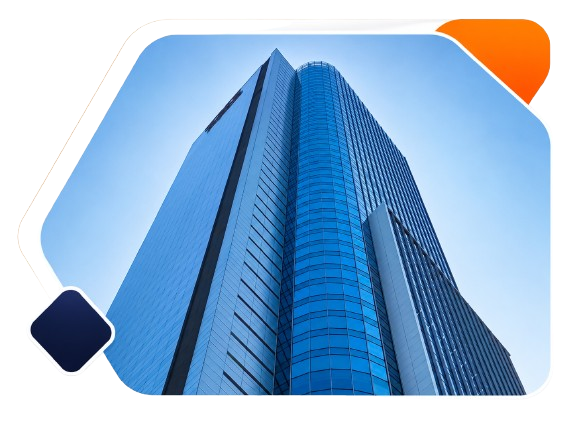 Modern corporate building representing governance and quality